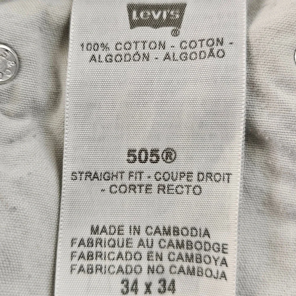 Levi's 505‎ Jeans Mens 34x34 Blue Denim Faded Streetwear Americana Straight Fit